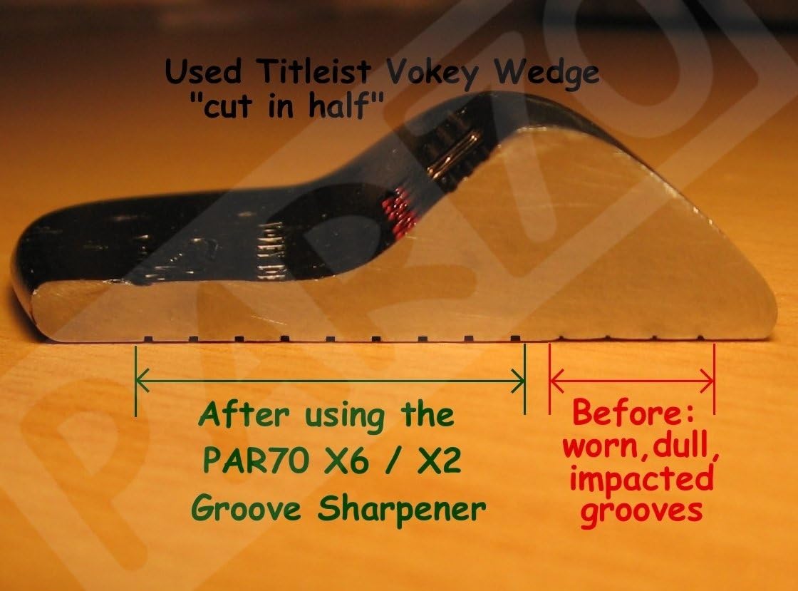X6 Golf Club Groove Sharpener, Re-grooving Tool and Cleaner. X6™
