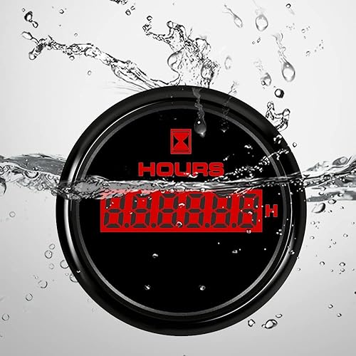 Miniatura 9 de 52mm(2") Hour Meter Gauge for Marine Boat Car Motorcycle Hour Gauge Timer Gauge 9-32V IP68 Waterproof 7 Color Backlight