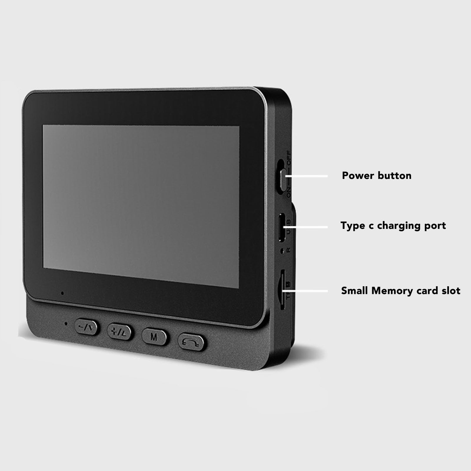 POENVFPO Timbre con Vídeo, Cámara de Timbre Inalámbrica con Pantalla de 4,3 Pulgadas, Visión Nocturna 1080P 8MP 170° Gran Angular Conversación Bidireccional