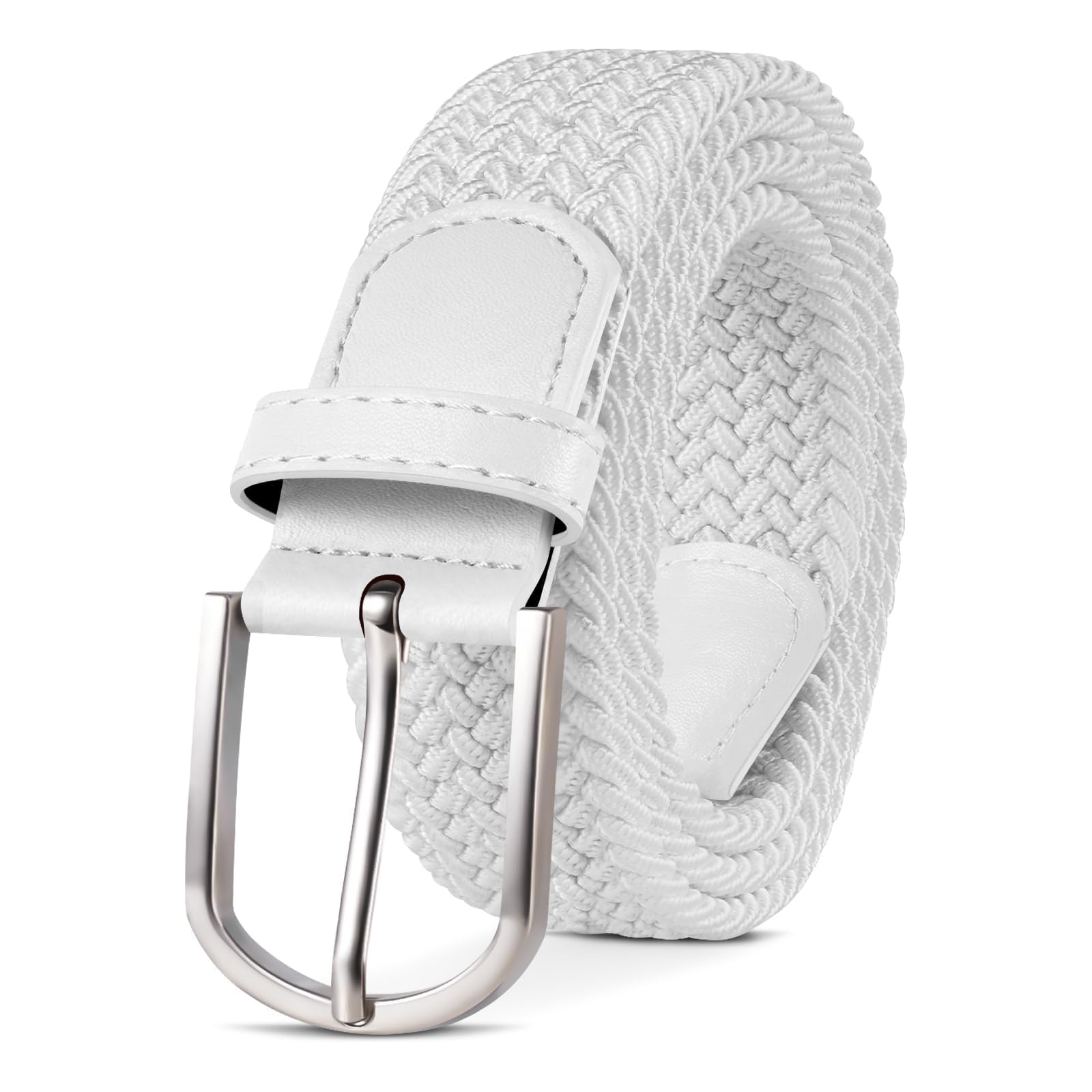 TANGCHAO Cintura elastica intrecciata senza buchi, cintura uomo e donna | Cintura tessuta regolabile, Comoda aderente senza serrare, 90-135cm, 3,3cm, vari colori, ideale jeans e look quotidiani
