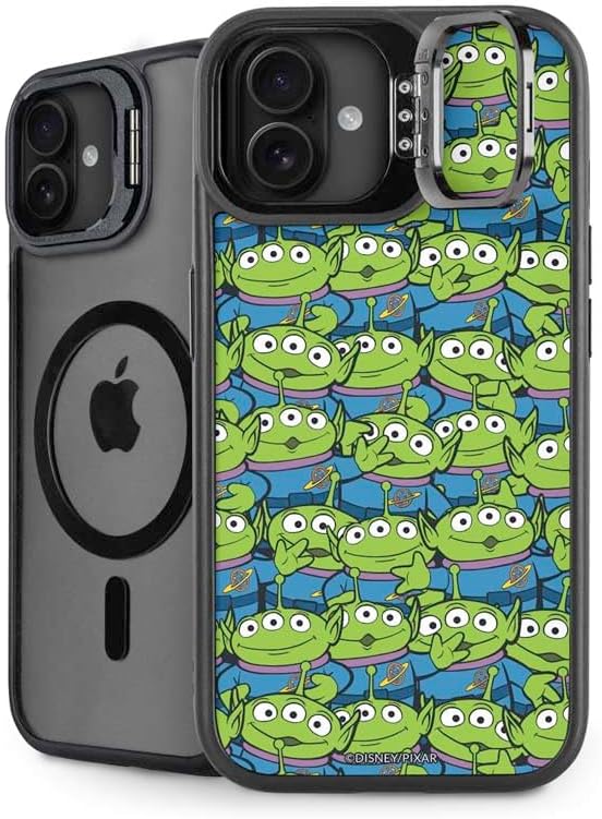 Skinit Kickstand Phone Case Compatible with iPhone 16 - Officially Licensed Disney Toy Story Alien Collage Design