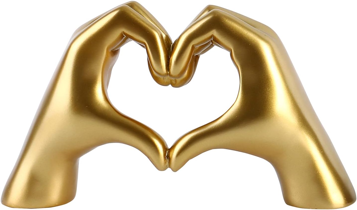 MOYI Gold Love Finger Aesthetic Statue Home Decor