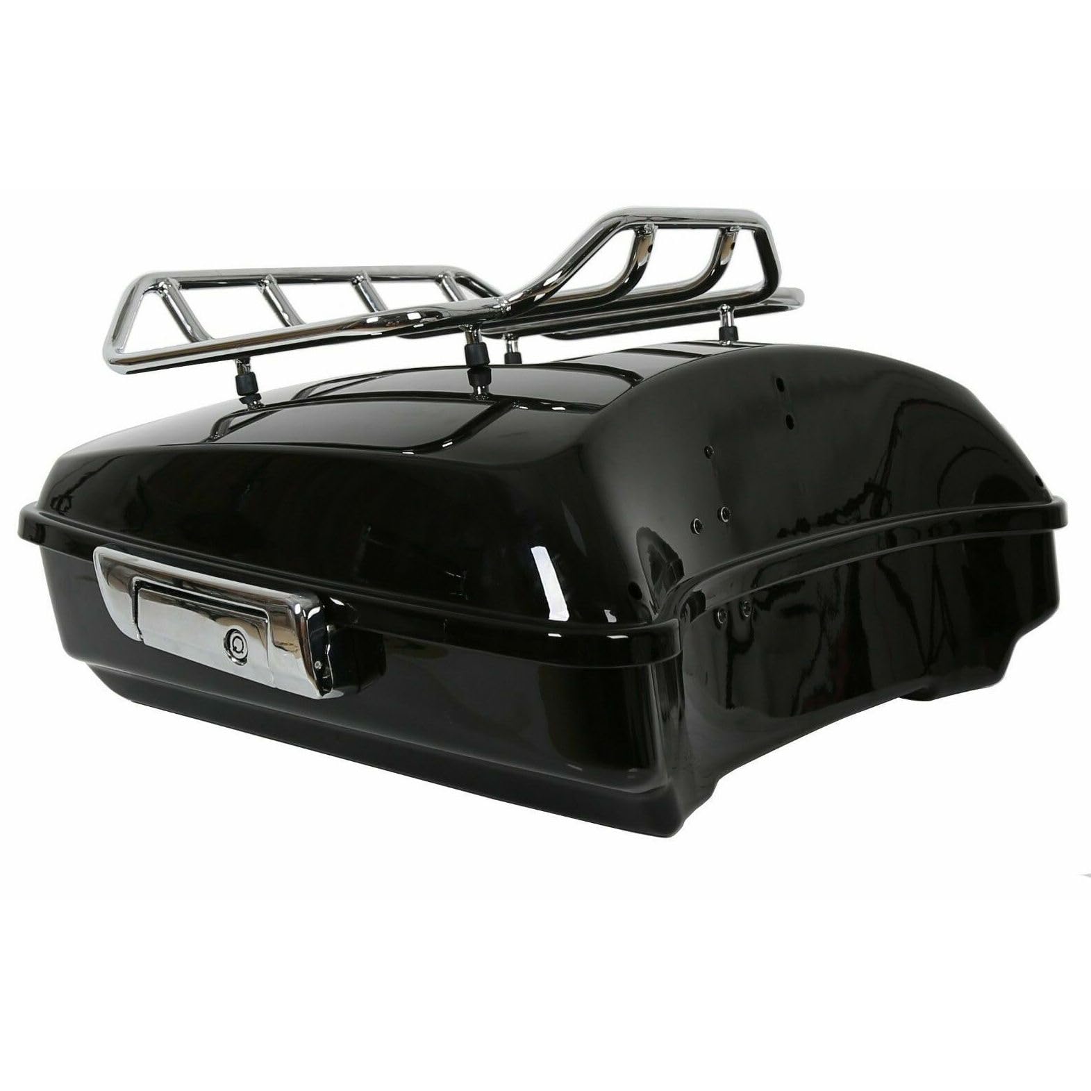 YUOQDKE Tour Pack Pak Trunk Luggage w/Top Rack Road ABS Plastic+Polyurethane Synthetic Leather+Steel Rear