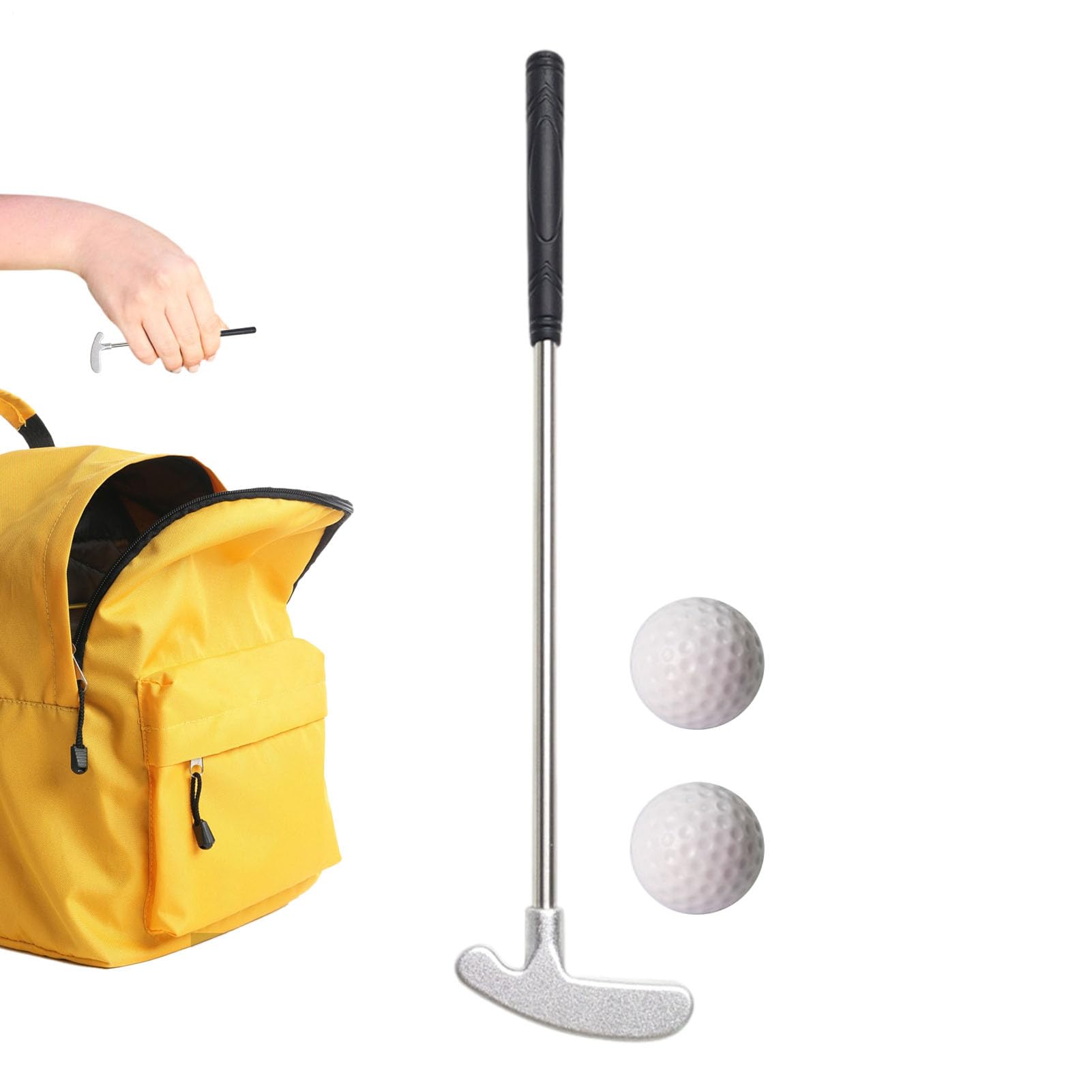Putter - Juego de palos de golf para niños y adultos, para diestros/zurdos, para interior y exterior, eje estable