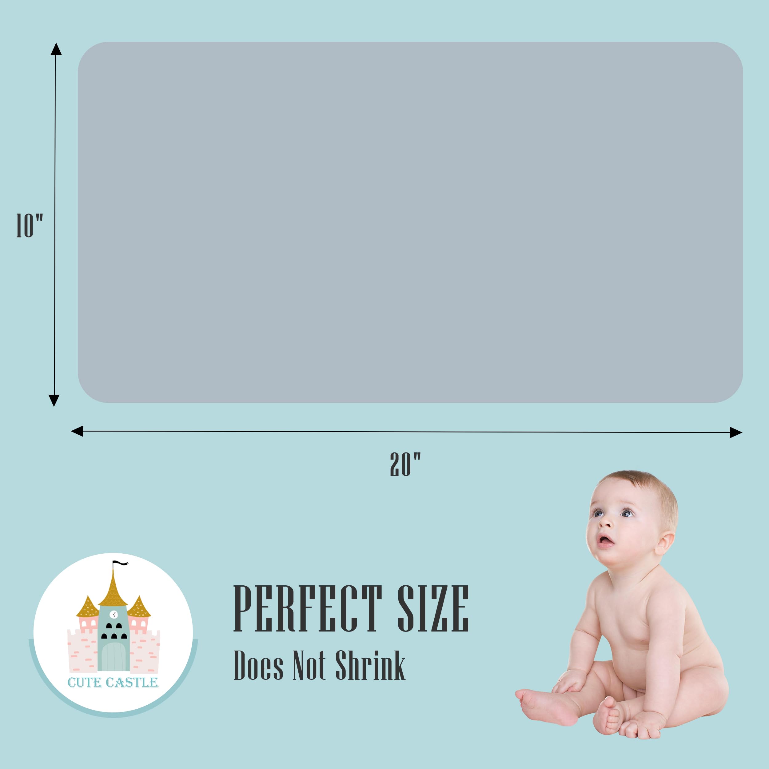 Cute Castle Paquete de 12 paños de muselina para eructos para bebé, ultrasuaves, 100 % algodón, paños grandes de 20 x 10 pulgadas, trapos para escupir leche súper absorbentes, paños para eructos