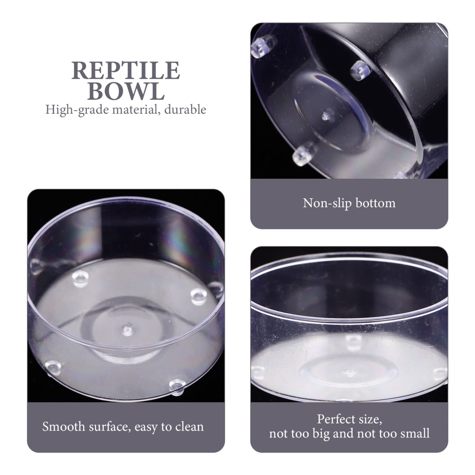 150 Piezas Bebedero para Mascotas Plato de Agua de Tortuga reptiloil Animal Vaso multifunción para Comida de Reptiles Plato de Agua de Reptil Mini Bandeja de Agua Caja de Reptiles