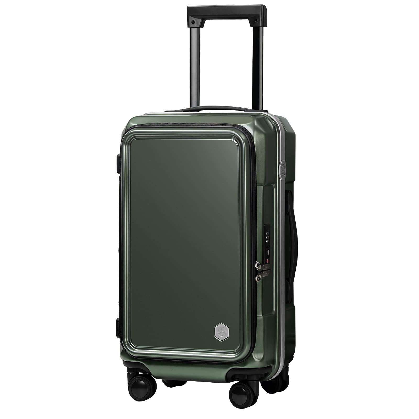 Coolife Luggage Set Carry On Spinner Suitcase Set with Pocket