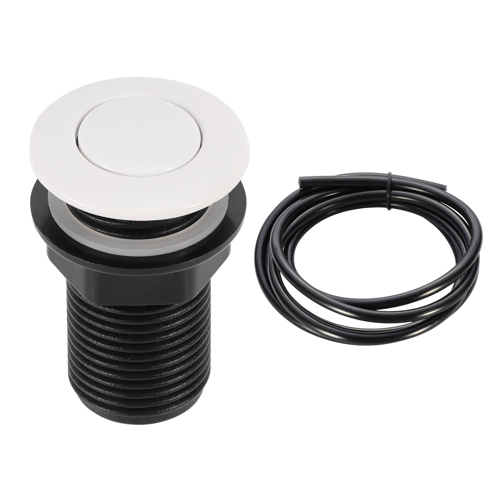 RQYEKDO Garbage Disposal Air Switch Kitchen Sink Top Long Stainless Steel Brushed Nickel Long 32mm/1.26 inch for Food and Waste Disposal On/Off Air Button Parts