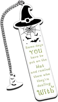 Wicked Bookmarks Witchy Gifts for Women Witch Valentines Spooky Horror Gifts for Book Lovers Reader Friends Girls Halloween Book Markers Witchy Book Accessories Stuff Stocking Stuffers for Women Men