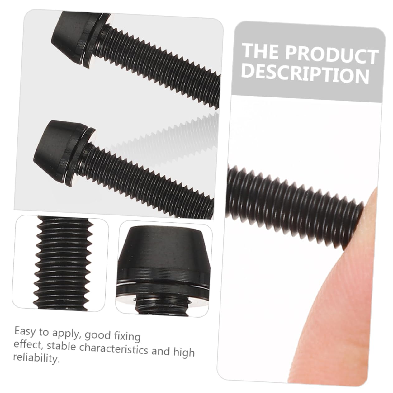 OSALADI 4pcs High Strength Titanium Alloy Bike Bolts Countersunk Hexagon Socket Head Screws Washer
