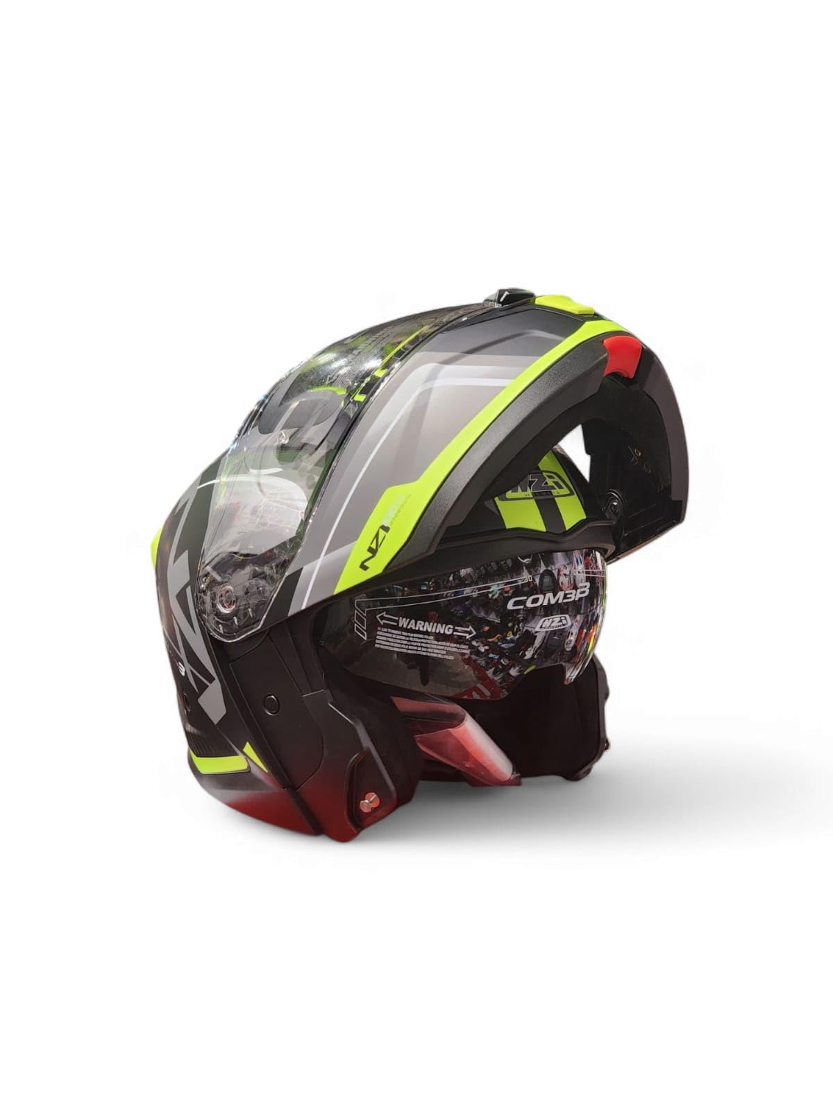 Casco Moto Modular NZI Combi 3 ORBE Negro Antracita Amarillo HOMOLOGACION 22.06 Talla L