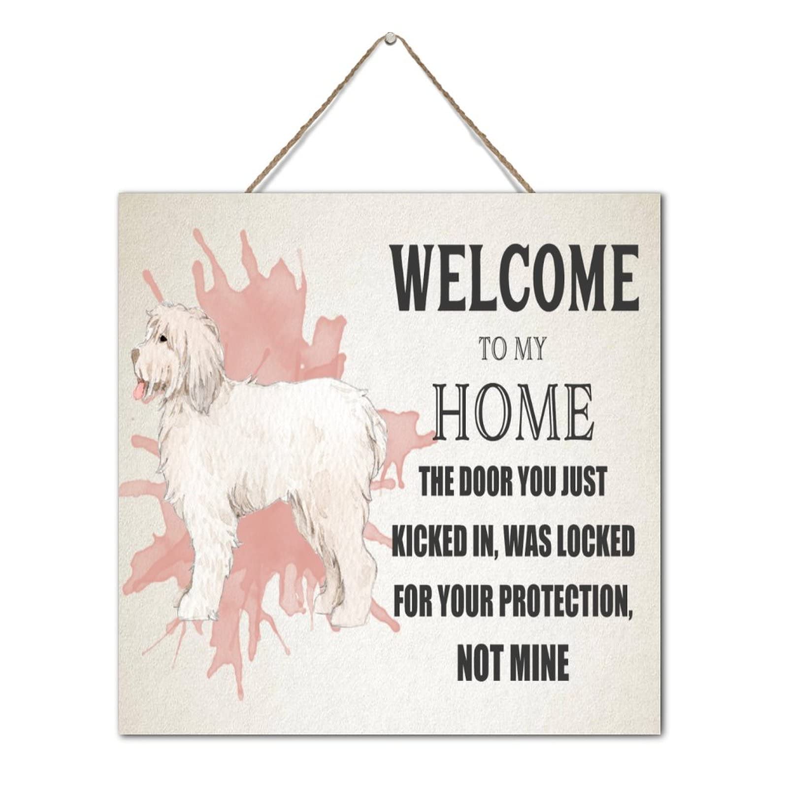 Panneau mural rustique en bois Welcome To My Home pour une decoration interieure authentique