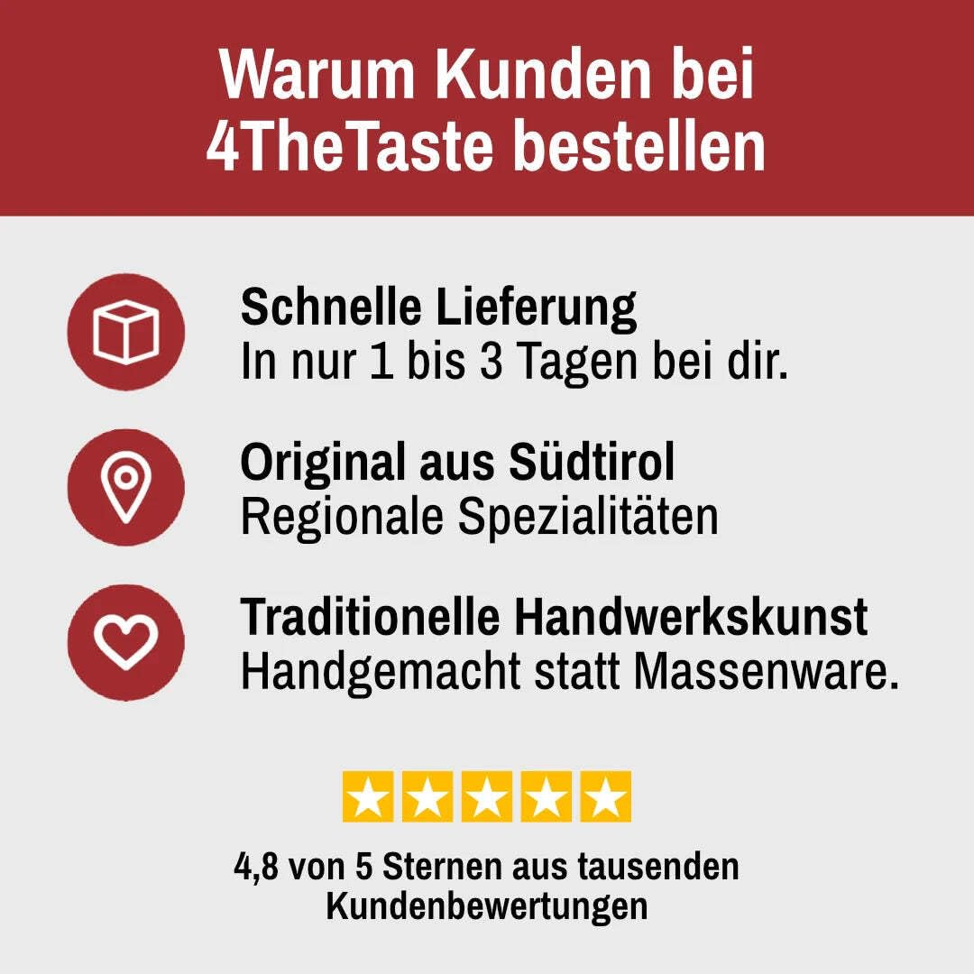 Speck Degustationspaket – Südtiroler Spezialitäten Paket – verschiedene Speck Sorten handwerklich hergestellt & traditionell veredelt