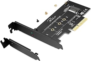 Rivo PCI-E Riser PCIe M.2 PCIe SSD to PCIe Express 3.0 x4 Adapter Card - Supports M2 NGFF PCI-e 3.0, 2.0 or 1.0, NVMe or AHCI, M-Key, 2280, 2260, 2242, 2230 Solid State Drives