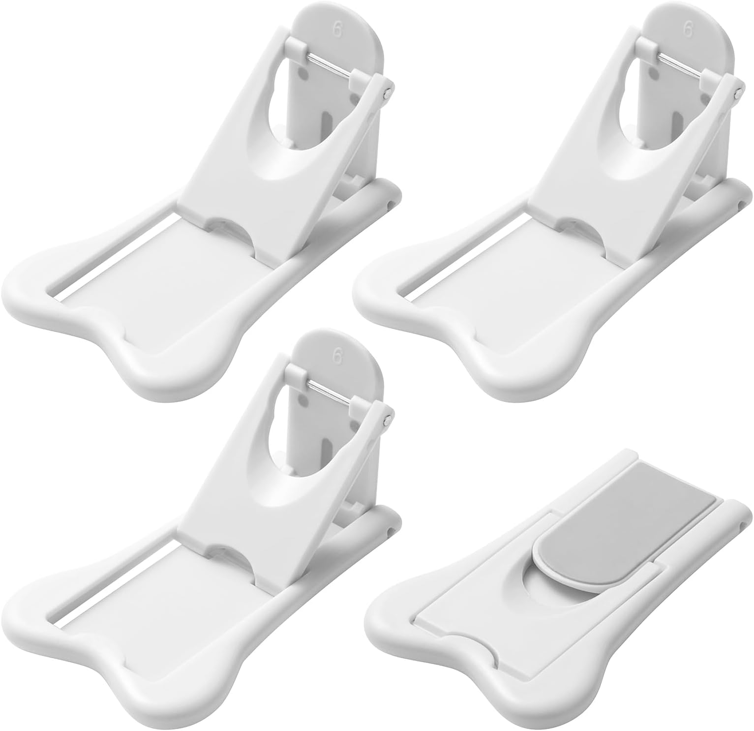 Inaya Sliding Door Lock for Child Safety (4-Pack) - Child Proof Locks for Sliding Glass Doors, Windows, Closets & Cabinets. Safety Locks for All Your Home Openings