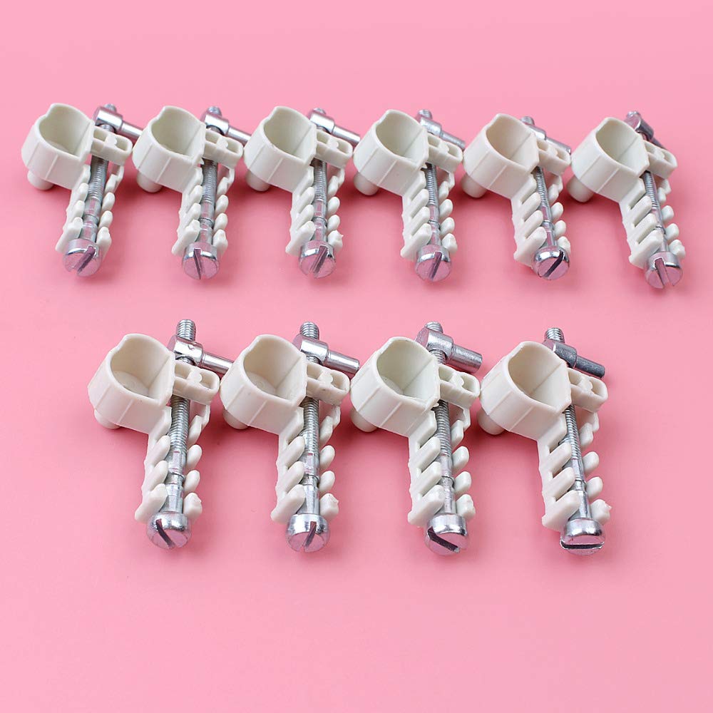Kit de tornillos tensores de Ajustador de cadena, pieza de herramienta de jardín de repuesto for motosierra S MS180 MS170 018 017 MS 180 170, 10 Uds.