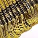24 Skeins Metallic Embroidery Thread -Cross Stitch Threads - Friendship Bracelets String - Crafts Floss Gold and Sliver