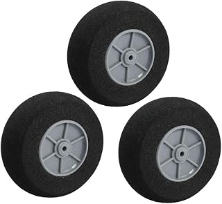 New Lon0167 3pcs RC Featured Aircraft Toy DIY reliable efficacy Plastic Hub Sponge Spoke Wheel Tire 65x18.5mm(id:c12 34 ac 7ca)