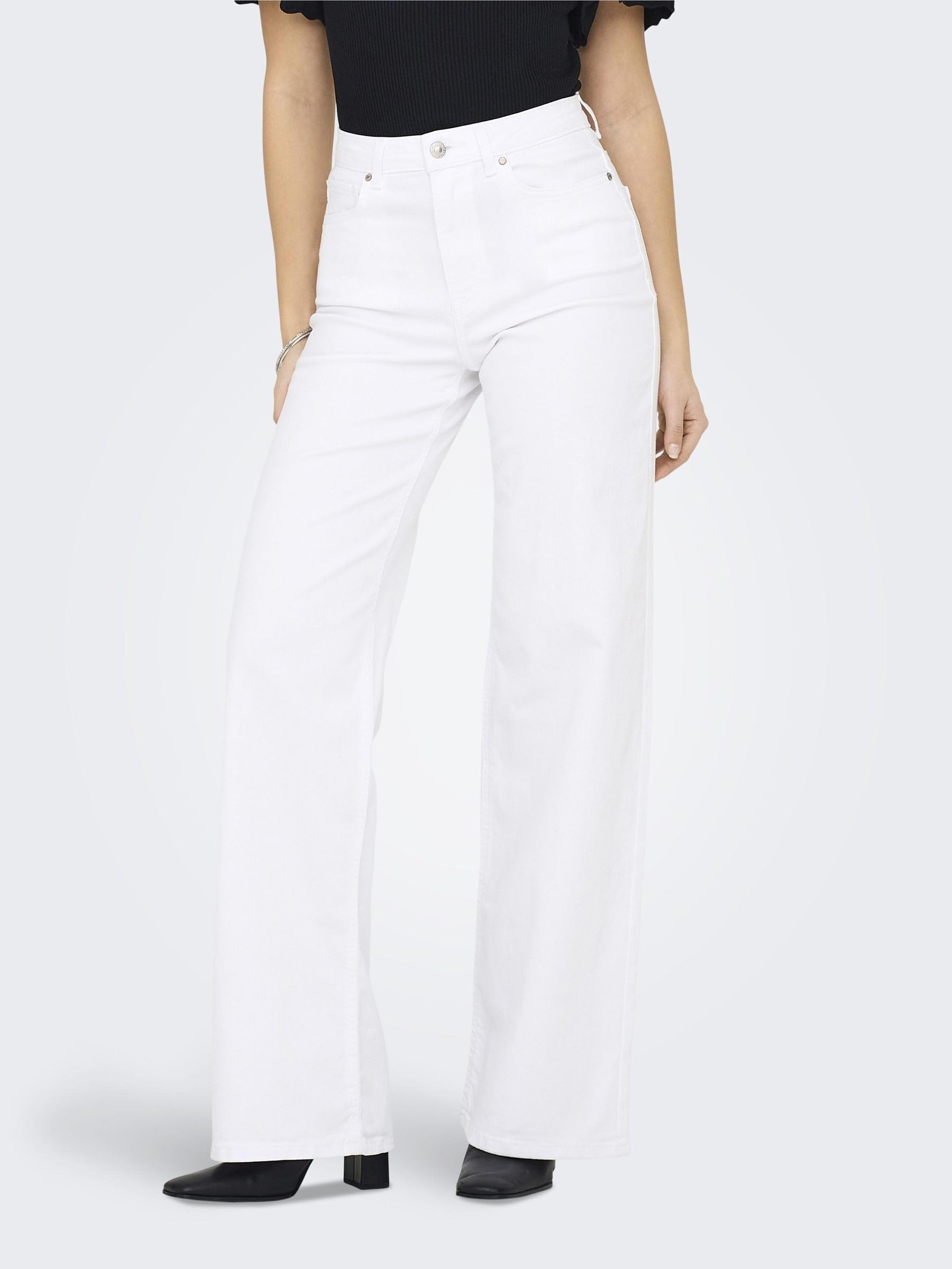 ONLY Onlmadison Blush HW Wide Dnm CRO Noos para Mujer