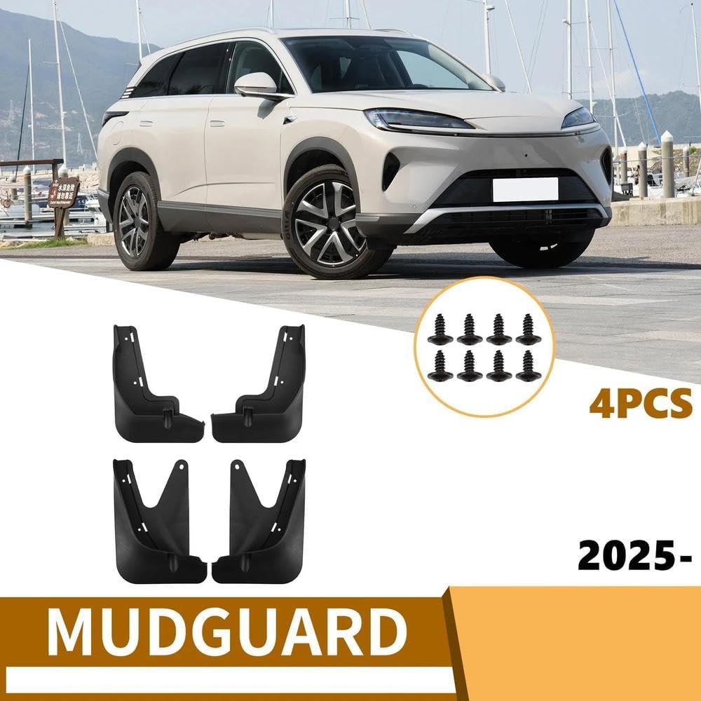 Car Splash Proof Mudguards For BYD Sealion 7 DM-i 2025-1 Set Fenders Mud Flaps Wheel Guards Accessories