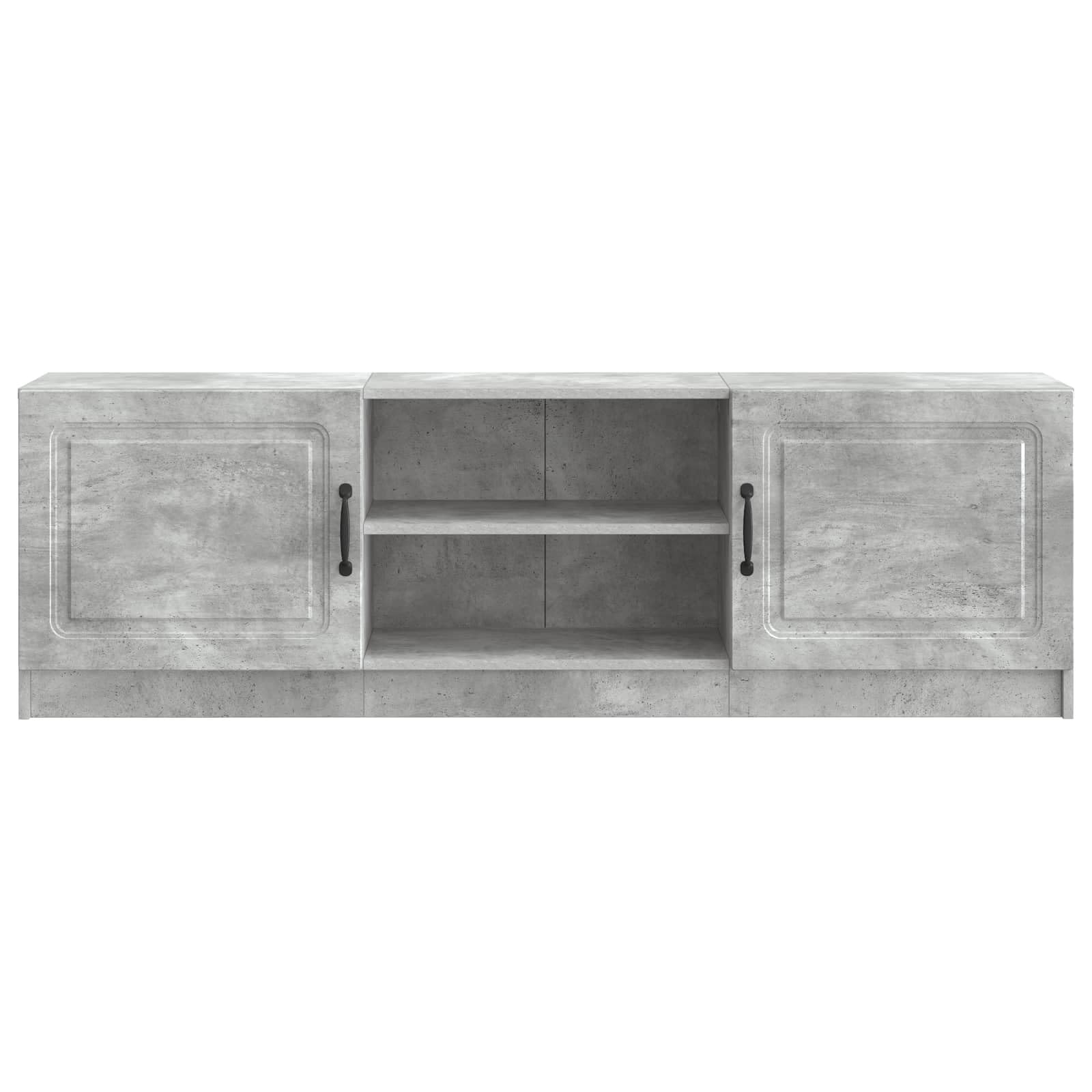 Mobile TV grigio cemento, 150 x 31 x 47 cm, mobile basso in legno, moderno, con ante oscillanti a 90 gradi e scaffale, elegante comò TV per soggiorno