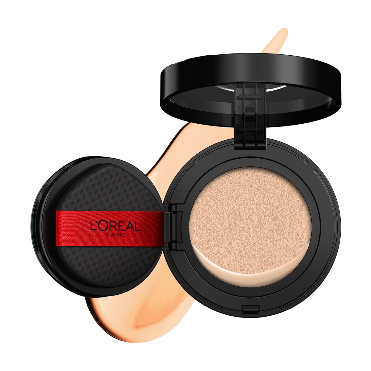 L'Oréal Paris Infallible 24H Fresh Wear Base de Maquillaje en Cushion, Alta Cobertura con Acabado Mate, 24H Larga Duración y Control de Brillo, Tono 100