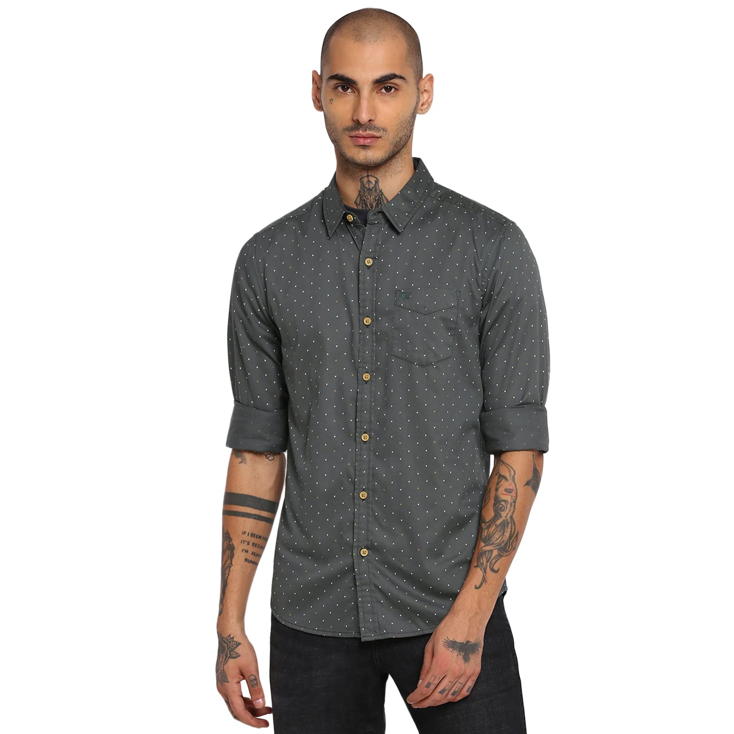 Wrangler Men's Solid Fitted Shirts