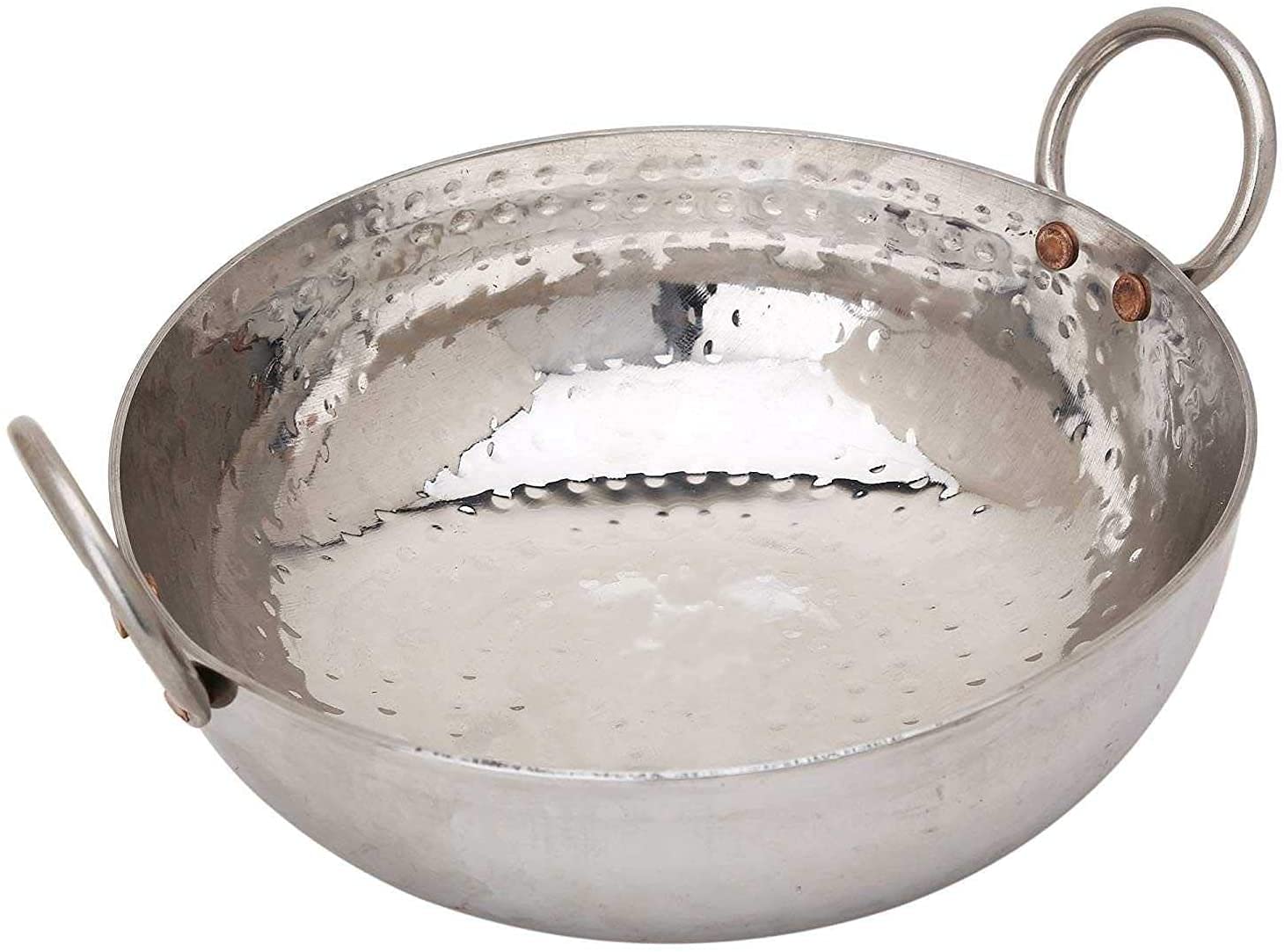 KC Sandwich Bottom Heavy Guage Stainless Steel Hammered Kadhai Cookware(2500 ML)