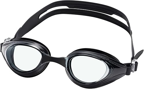 Gafas de natación unisex para adultos para hombres y mujeres, con revestimiento antivaho con correa ajustable para una comodidad superior