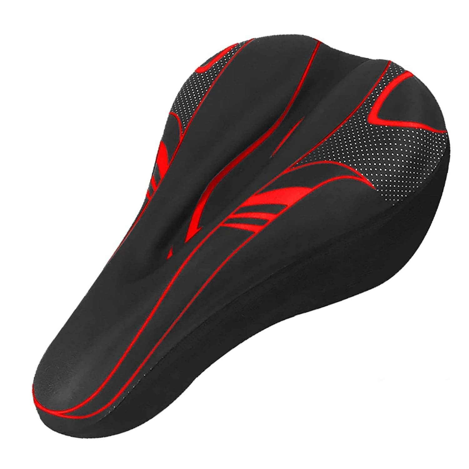 TCKW Premium Microfiber Bicycle Saddle Pad with Extra Gel Cushion - Easy Installation, Fits Narrow-Slim Seats (SN-01-RED)-image-40