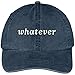 Trendy Apparel Shop Whatever Embroidered Soft Front Washed Cotton Cap - Navy