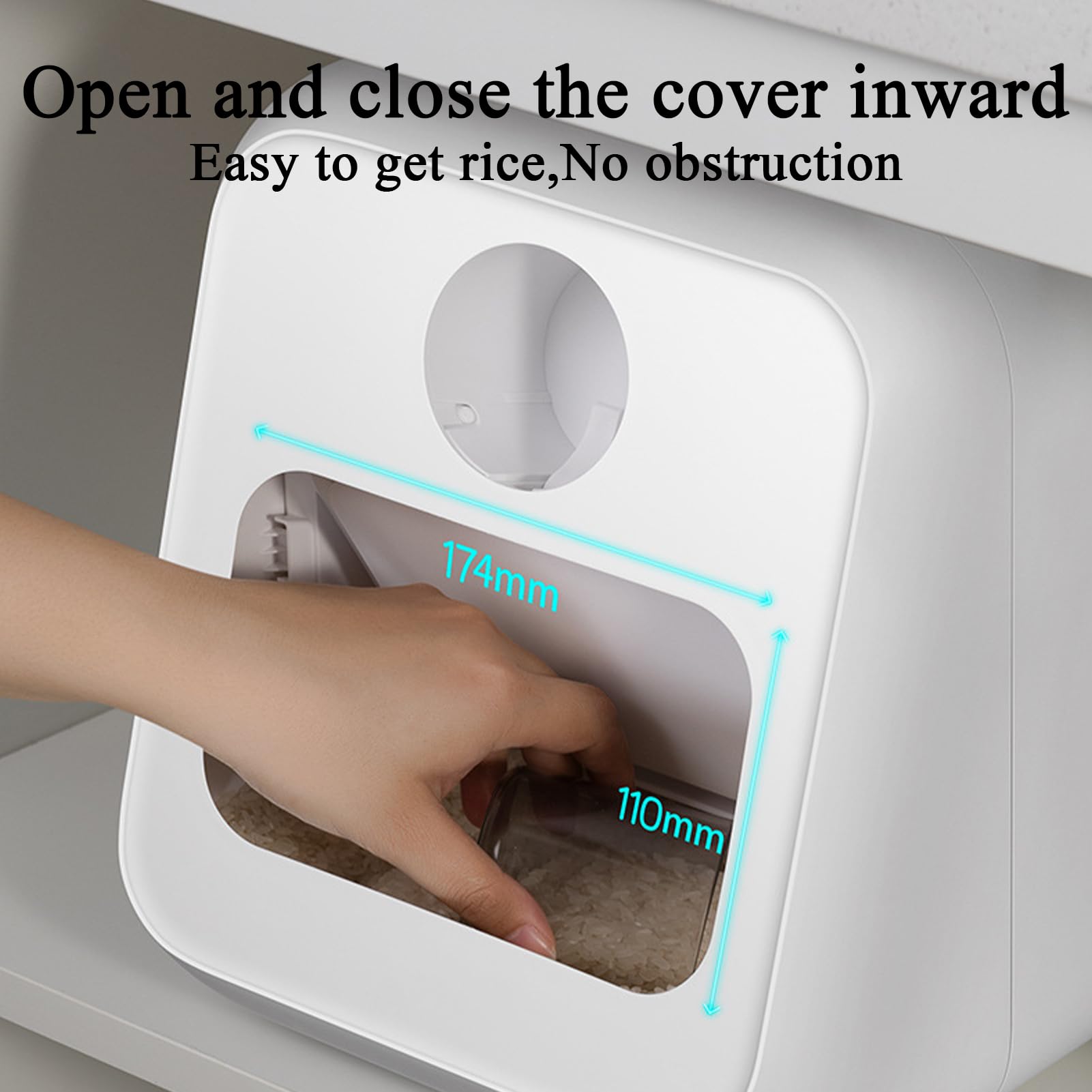 Dispenser per Cereali Dispensatore Grani Contenitori Dispensa | Contenitore Ermetico da Cucina per Farina Zucchero Dispensa Congelatore Dispensa Congelatore Appartamento Dormitorio