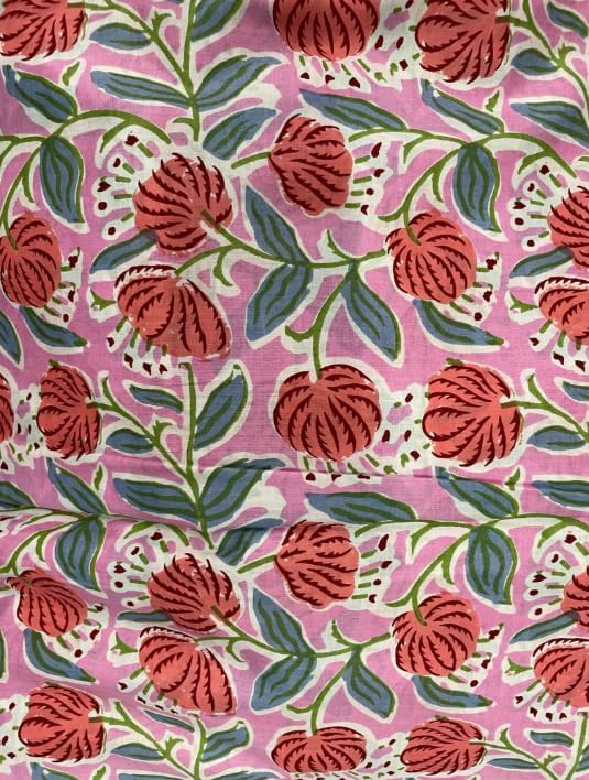 Light Pink Beige Daisy Floral Pillow Covers Vintage Flowers Decorative Pillow Cases Set of 2 Block Print Cotton Linen Throw Pillows Farmhouse Decor for Sofa Cover (Color-6, 20x20)