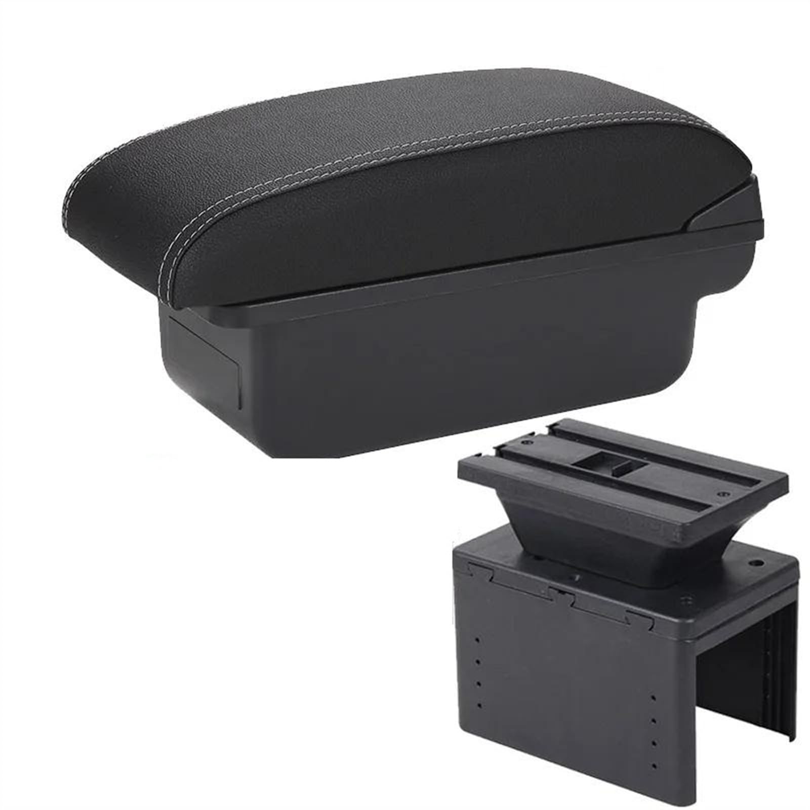 Ysdsls C3 Black White No Usb Armrest Box With Multifunctional Support Pu Upholstered Car Interior Modification Accessories For Hyundai I20 2021 2022