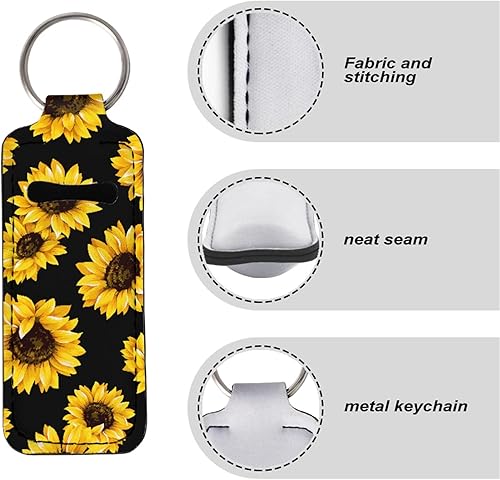 Miniatura 2 de Horeset Llavero con correa para lápiz labial, llavero pequeño, de neopreno, pequeño