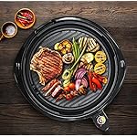 Elite Gourmet EMG-980B Smokeless Electric Tabletop Grill Nonstick, 6-Serving, Dishwasher Safe Removable Grilling Plate, Grill Indoor, Tempered Glass Lid, Adjustable Temperature, 14" Black - Image 4