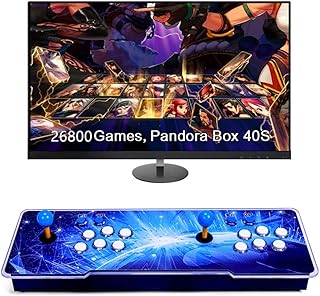 3D Pandora Box 40S Arcade Games Console for TV&PC&Projector, 26800 Games Installed Plug and Play Games Machine, 1280x720 Full HD, Search/Save/Hide/Pause Games, Favorite List, 1-4 Players…