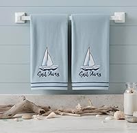 Vista 26 de Serafina Home Toallas de mano suaves y absorbentes para invitados de ballena de verano: saludos amigables con el océano, 2 piezas (Whale Hello There)