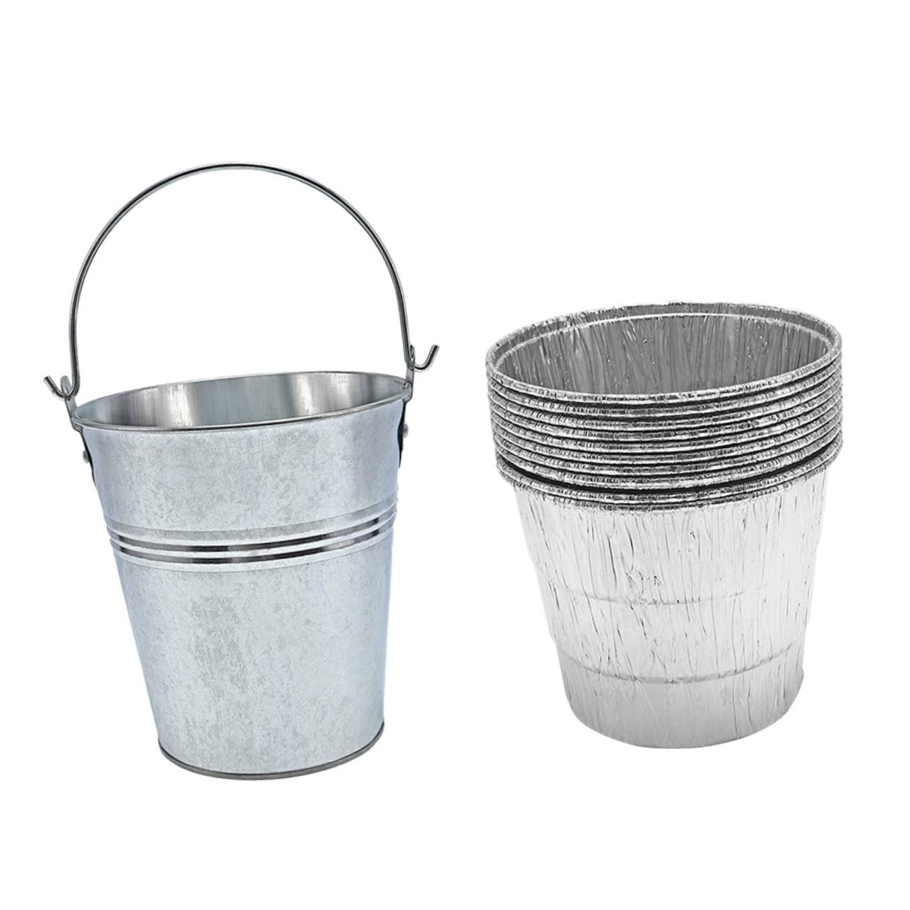 VICASKY Secchio Raccogli Grasso Portatile per Barbecue con 10 Rivestimenti