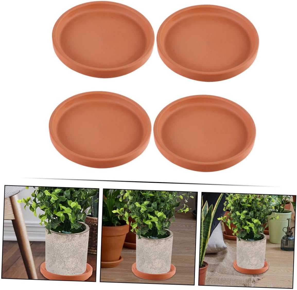 BESPORTBLE 4pcs Plant Saucers for Outdoors Round Shaped Pots Flowerpot Mats Plant Trays