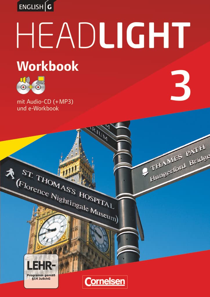 English G Headlight - Allgemeine Ausgabe / Band 3: 7. Schuljahr - Workbook mit Audio-Materialien: Workbook mit CD-ROM (e-Workbook) und Audios online