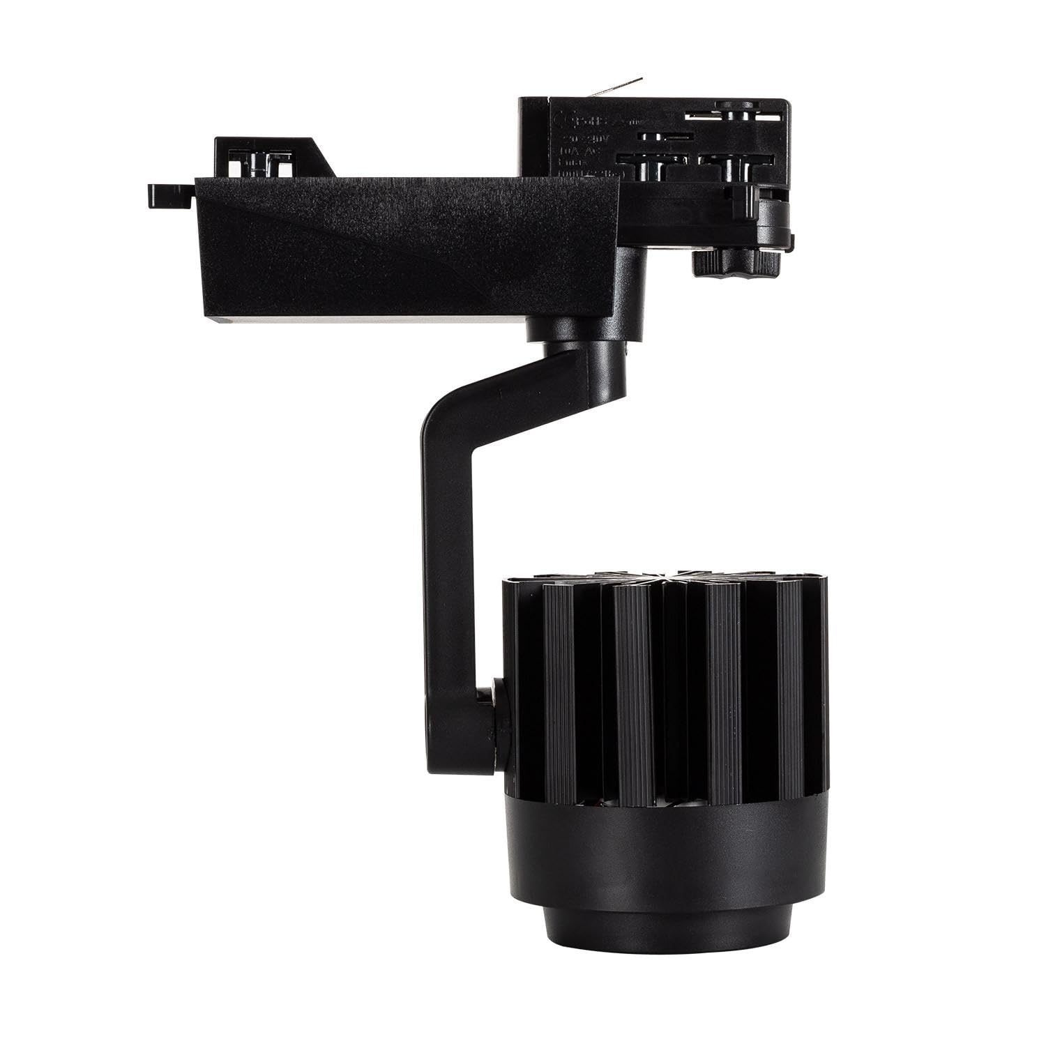 LEDKIA LIGHTING Foco Carril LED Trifásico 30W Dora Negro 5000K Blanco Frío