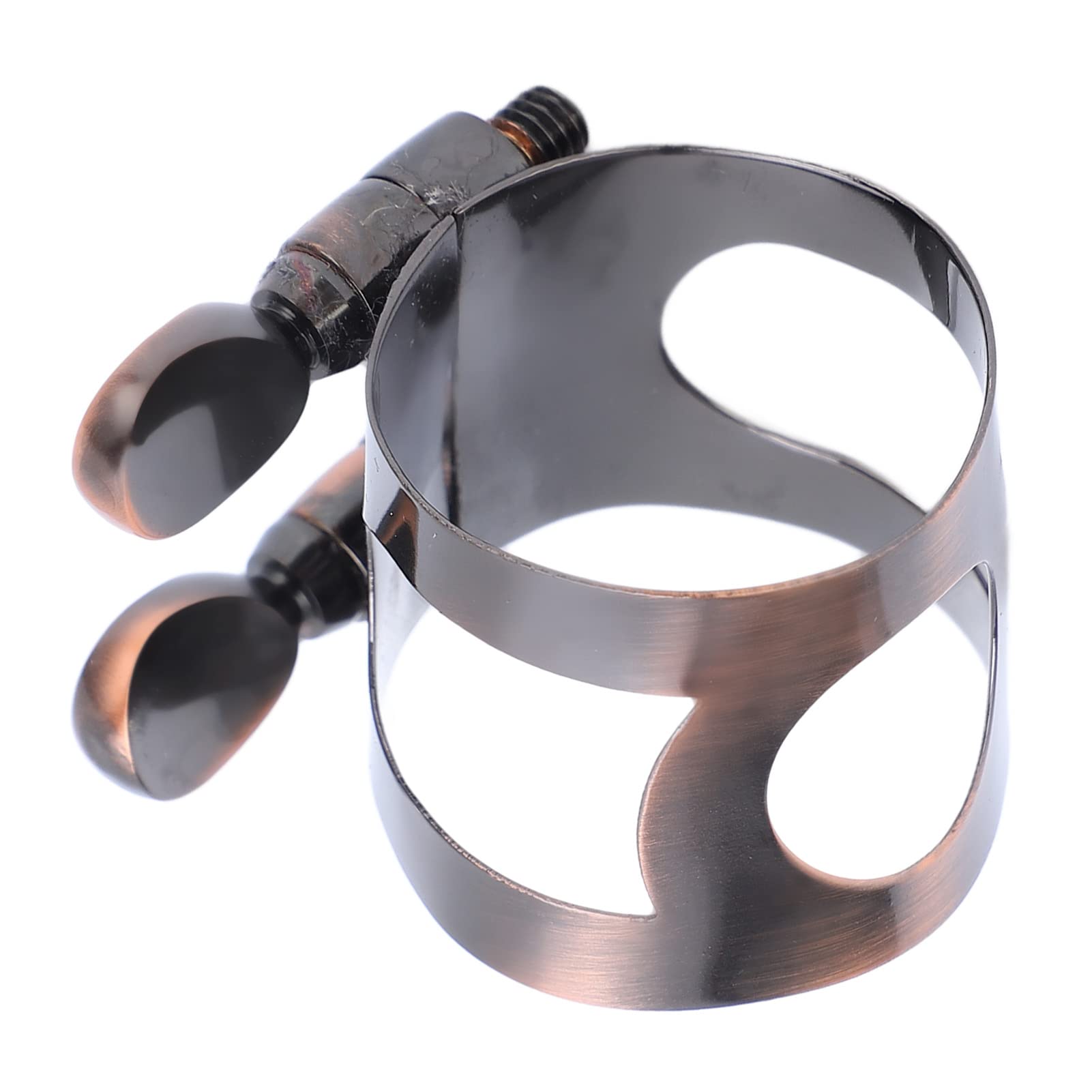 Ligature de Clarinette Métal Clip Fixation Anche Rouge Antique