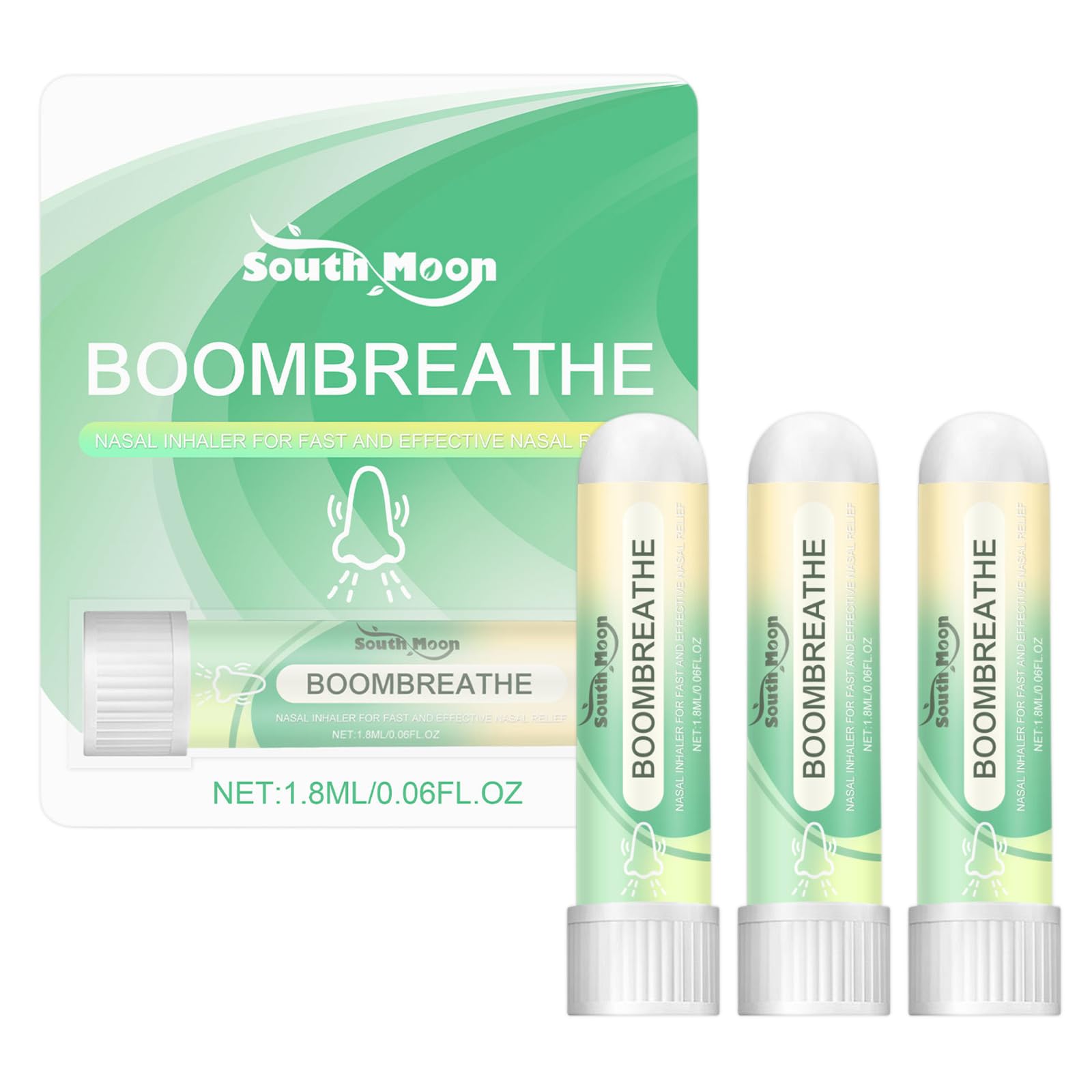3 Pezzi Inalatore Thailandese Con Sensazione Di Freschezza Piccolo E Portatile Nasal Stick Perfetti per Lavoro, Studio O Viaggi