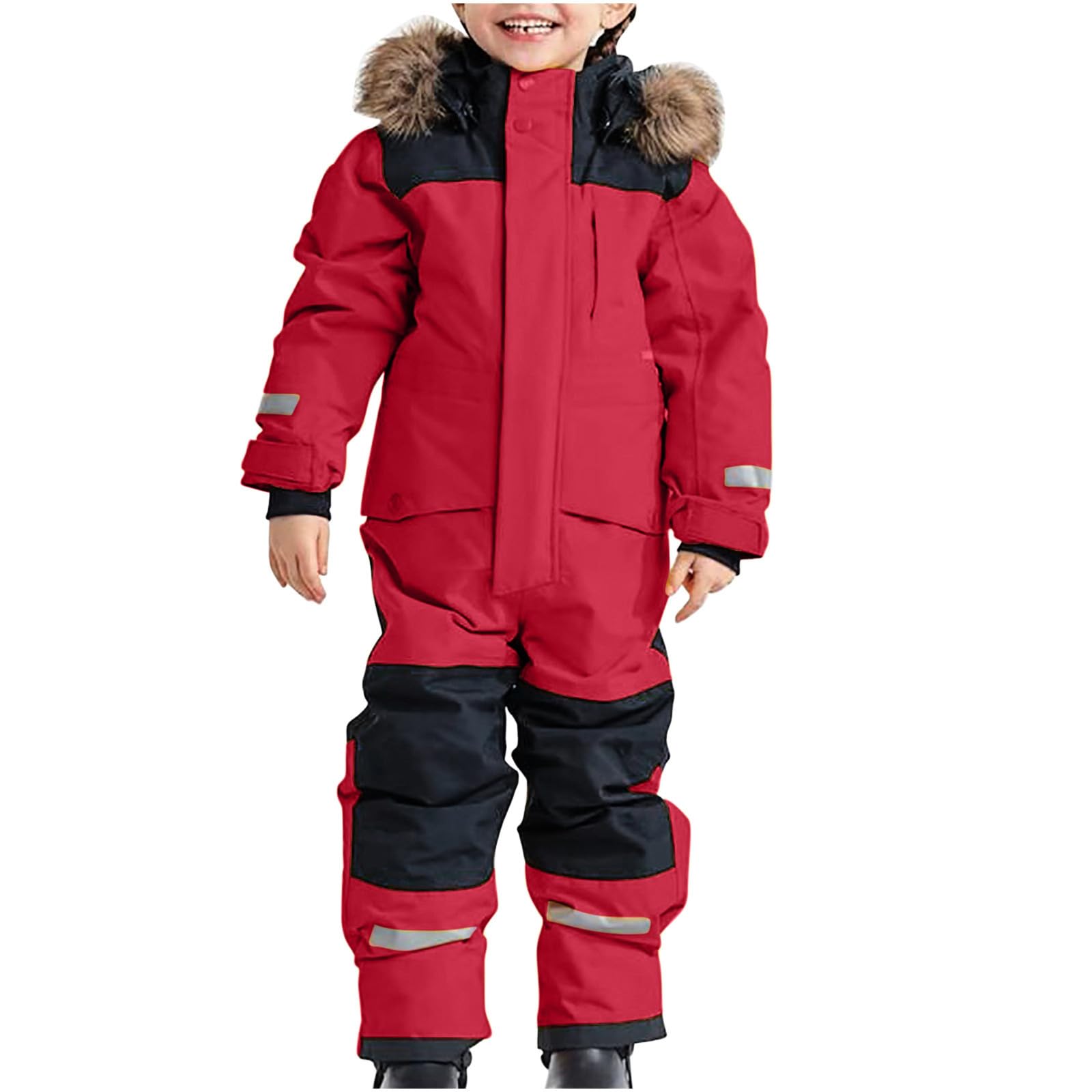 NZYIHAO Tuta da sci invernale per bambini, giacca da sci con cappuccio, impermeabile, calda, antivento, per ragazzi e ragazze, giacca da neve Softshell, set da 1 a 15 anni