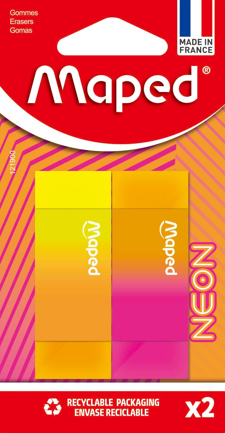 Maped Rubber NEON x2 Blister