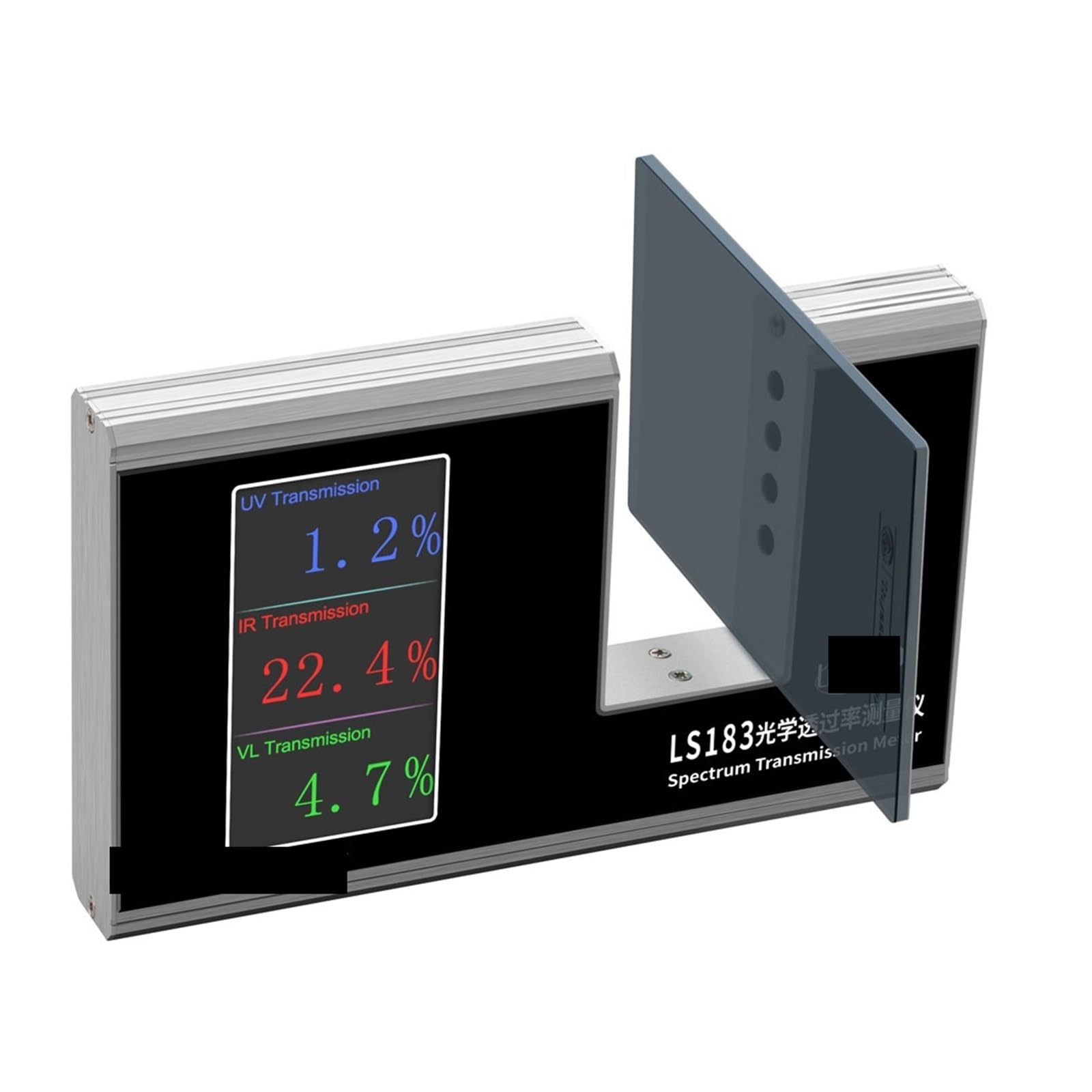 Digitales UVA/UVB-Messgerät 940 IR 365 UV 380–760 nm VL LS183 -Transmissionsmessrät for Testfilm, Fenstertönung Hintergrundbeleuchtetes LCD, Speicherfunktion
