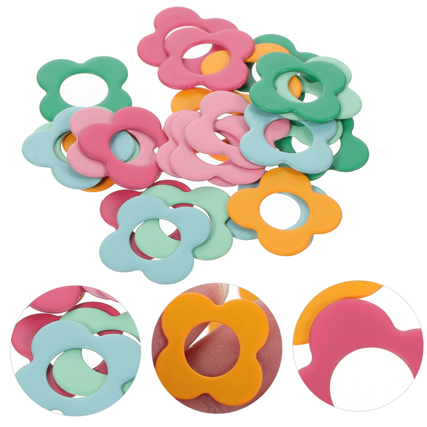 SEWACC 240piezas Marcadores De Puntos De Tejer De Metal Forma De Flor De Anillos Para Crochet y Manualidades Durable y Reutilizable Para Proyectos