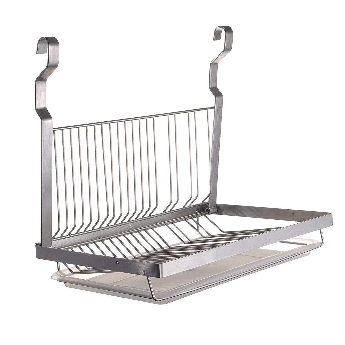 Geschirrtrockner Rack Geschirrabtropfgestell Edelstahl Faltbar Geschirrtrockner mit Abtropfschale zum Aufhängen Abtropfgitter Platte Lagerregal Geschirrhalter Wand Geschirrabtropfgestell
