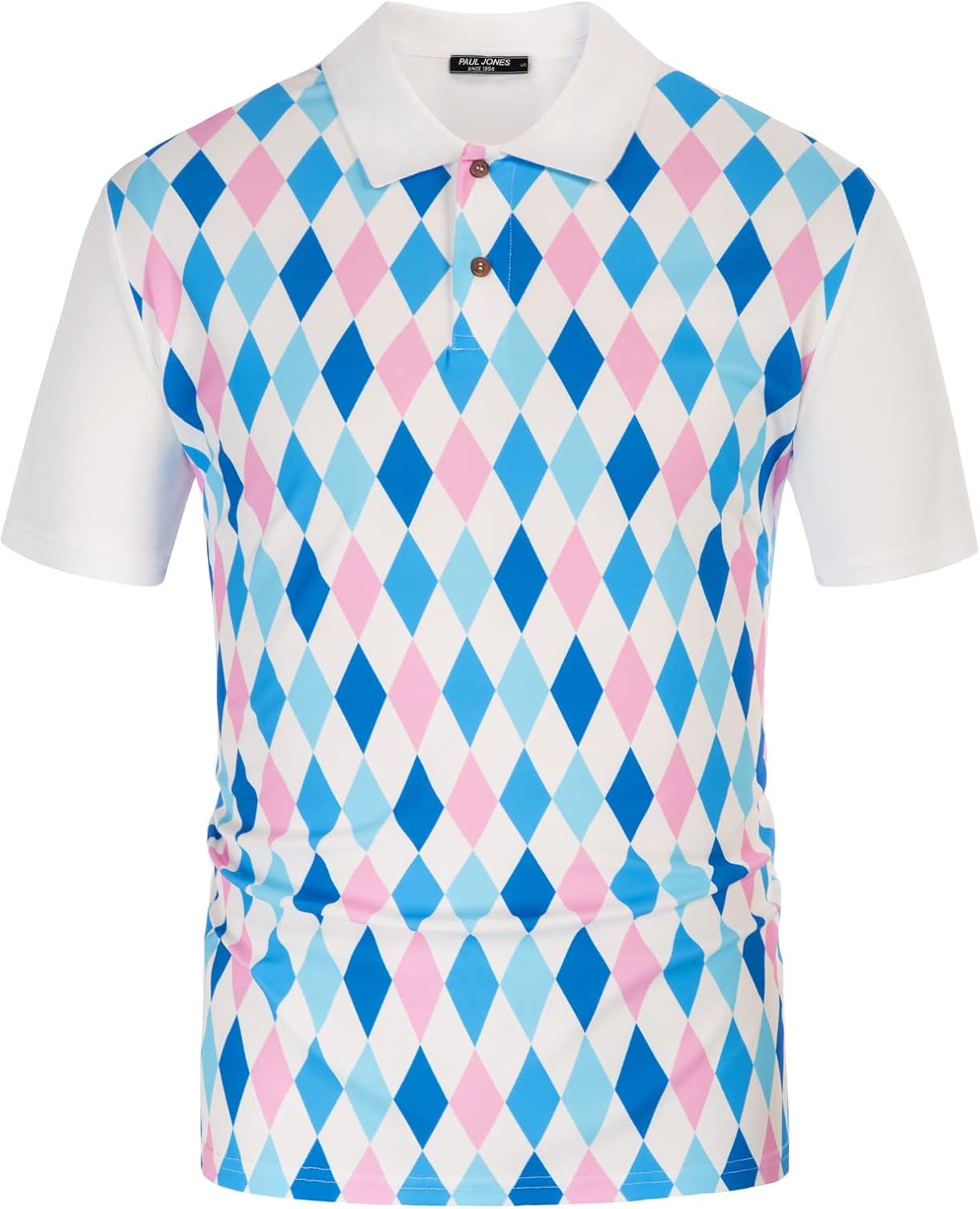 PJ PAUL JONES Mens Polo Shirt Short Sleeve Performance Golf Polo Shirts Daily CasualWear